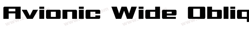 Avionic Wide Obliqu字体转换